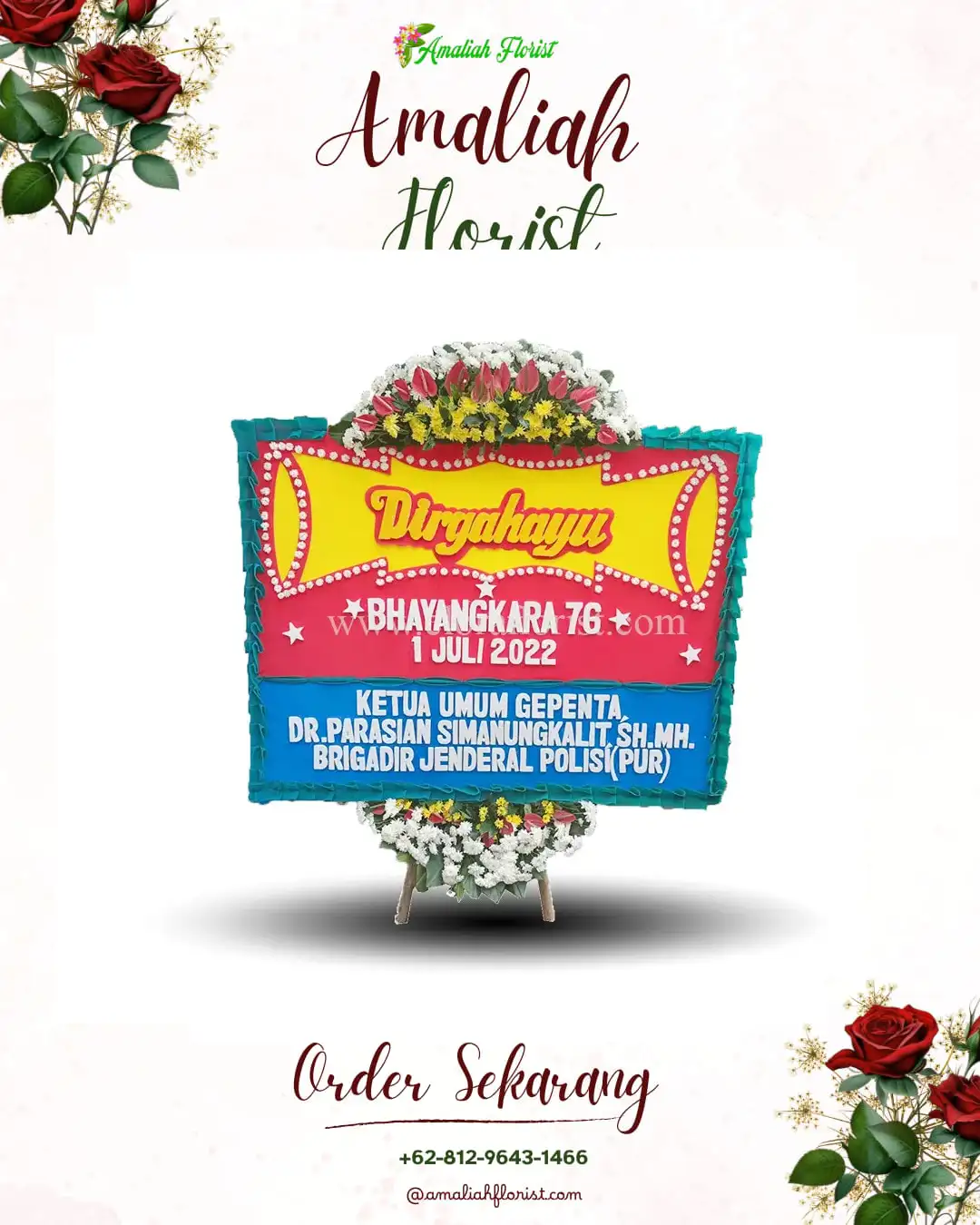 Papan Bunga HUT Ulang Tahun Badau